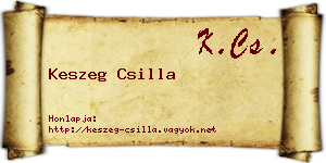 Keszeg Csilla névjegykártya