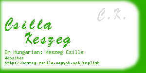 csilla keszeg business card